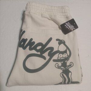 ED HARDY Men’s NWT Flame Skull Fleece Sweatpants EHM8003-5 Ivory